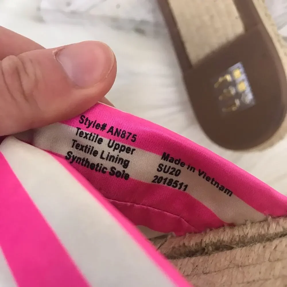 J.Crew Striped Twisted Knot Espadrille Sandals Size 8.5